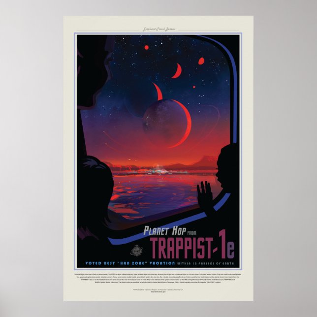 Framtidens vision Poster: Planet Trappist-1e Poster (Framsidan)