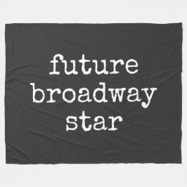 Framtidig Broadway-stjärna Inspirerande skådespela Fleecefilt