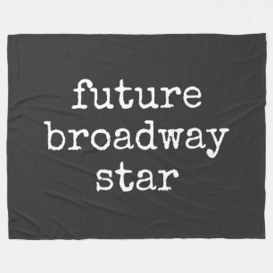 Framtidig Broadway-stjärna Inspirerande skådespela Fleecefilt