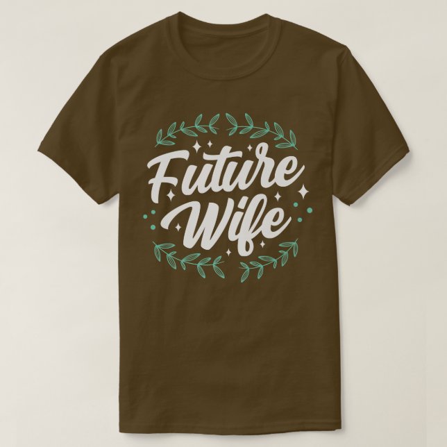 Framtidig fru bröllop brud fest möhippa söt  t shirt (Design framsida)