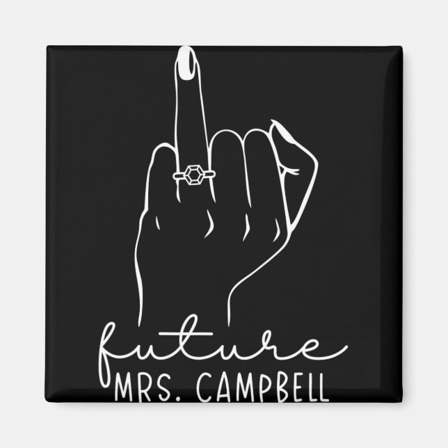 Framtidig fru Campbell Ny Bröllop Att Vara Fästman Magnet (Framsidan)