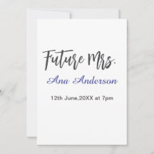 Framtidig fru efternamn brud att vara lila grå nam