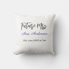 Framtidig fru efternamn brud att vara lila grå nam kudde
