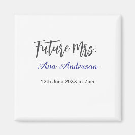 Framtidig fru efternamn brud att vara lila grå nam magnet