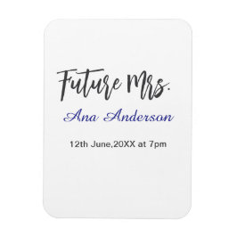 Framtidig fru efternamn brud att vara lila grå nam magnet