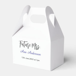 Framtidig fru efternamn brud att vara lila grå nam presentaskar