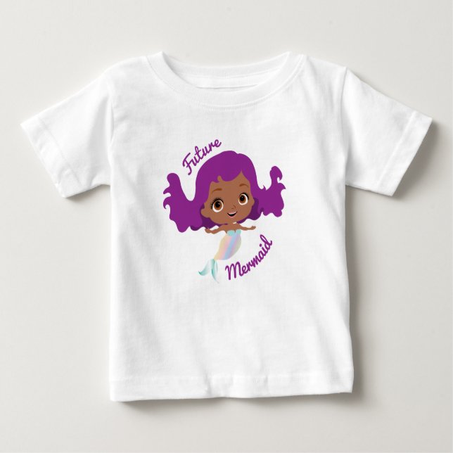 Framtidig Havfrue Afroamerikansk Söt T Shirt (Framsida)