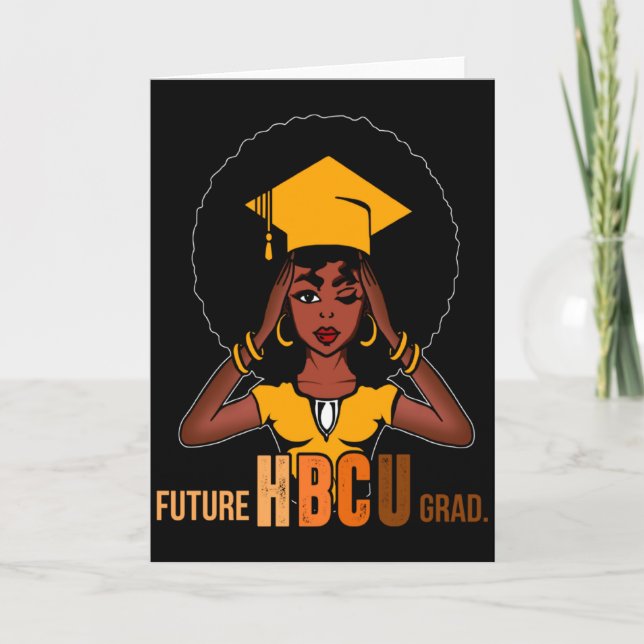Framtidig Hbcu-examen Historia Svart högskolflicka Kort (Framsida)