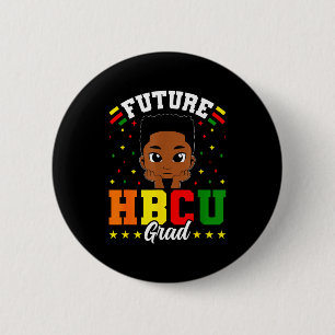 Framtidig Hbcu-examen Pojke Svart Historiskt Svart Knapp