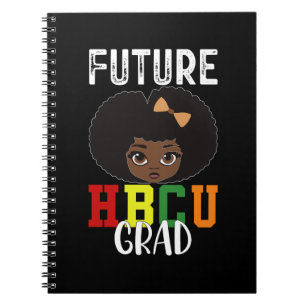 Framtidig HBCU examen tjej examen Svart college Anteckningsbok