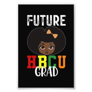 Framtidig HBCU examen tjej examen Svart College Fototryck