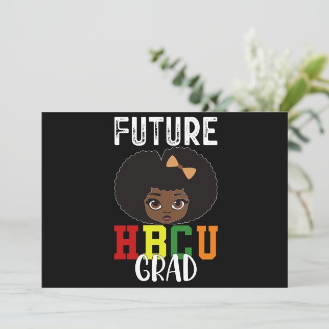 Framtidig HBCU examen tjej examen Svart College Inbjudningar (Stående Fram)