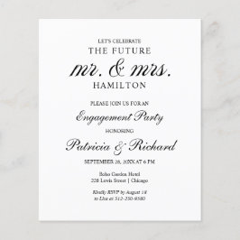 Framtidig herr- och fru budget-firande förlovnings