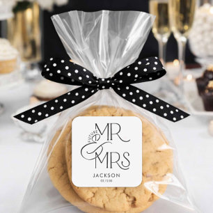 Framtidig herr och fru förlovning fyrkantigt klistermärke