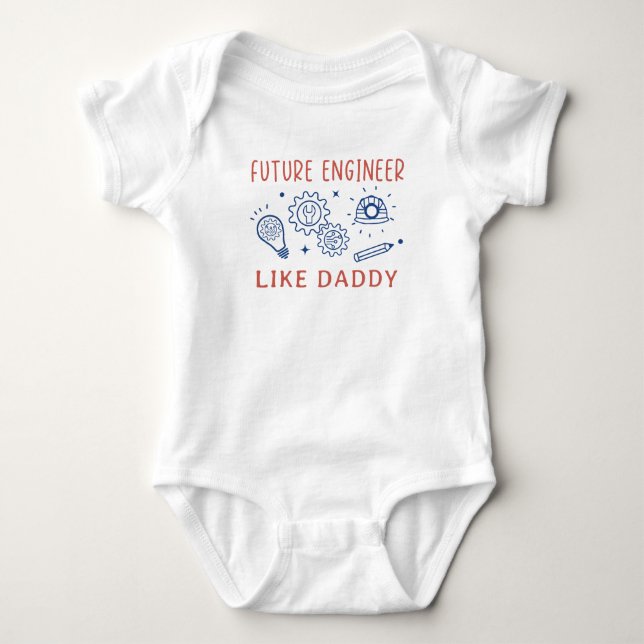 Framtidig ingenjör som pappa ingenjör fars dag t shirt (Framsida)