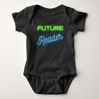 Framtidig läsare grön blå t shirt