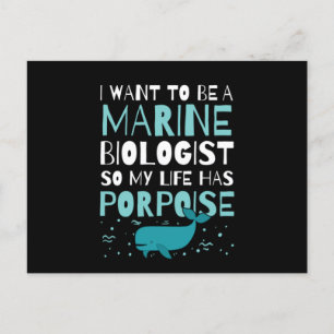 Framtidig marinbiolog mitt liv har tumlare design vykort