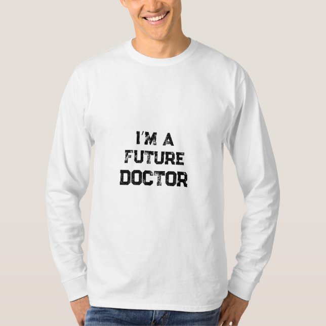 Framtidig Medicinsk Titel Grunge Textdesign T Shirt (Framsida)
