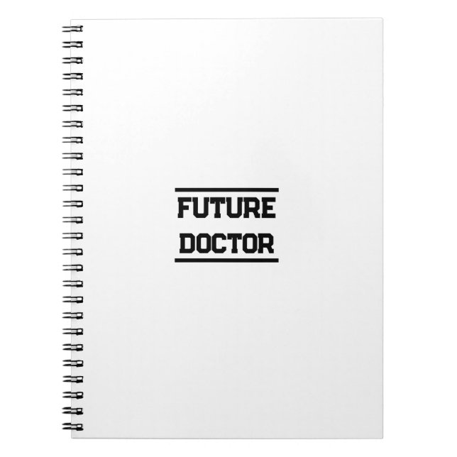Framtidig Medicinsk Titel Minimal Textdesign Anteckningsbok (Framsidan)