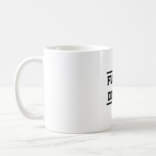 Framtidig Medicinsk Titel Minimal Textdesign Kaffemugg (Vänster)
