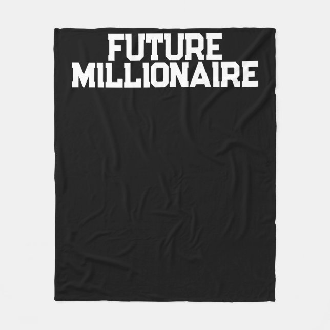 Framtidig Miljonär Inspirerande Entreprenöriell Fleecefilt (Framsidan)