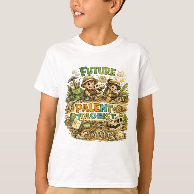 Framtidig paleontolog t shirt (Framsida)