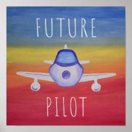 Framtidig Pilot Flygplans Postef Poster