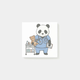 Framtidig RN Panda: Bedårande Medicinsk Student Post-it Block