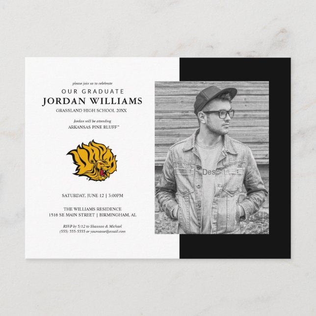 Framtidig UAPB Golden Lions-examen Meddelande Vykort (Framsida)