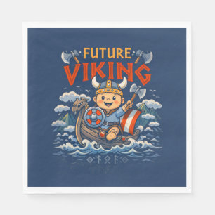 Framtidig Viking Roliga Norska Servetter