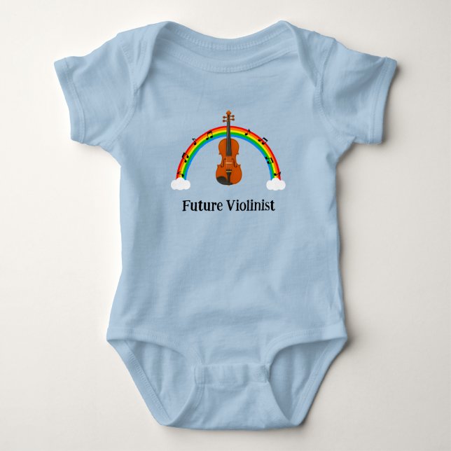Framtidig violinistregnbåge t shirt (Framsida)