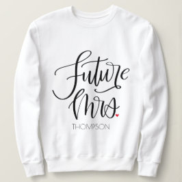 Framtidiga Fru Moderna Kalligrafi Röda Hjärtan Mon T Shirt