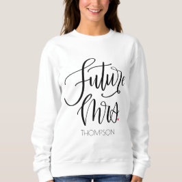 Framtidiga Fru Moderna Kalligrafi Röda Hjärtan Mon T Shirt