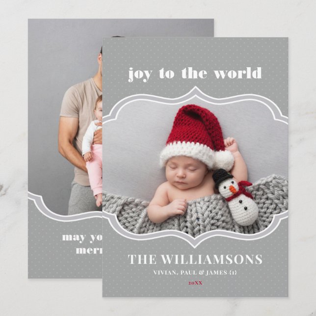 Framtidsdugligt julkort för Helgdag (Fram/baksida)