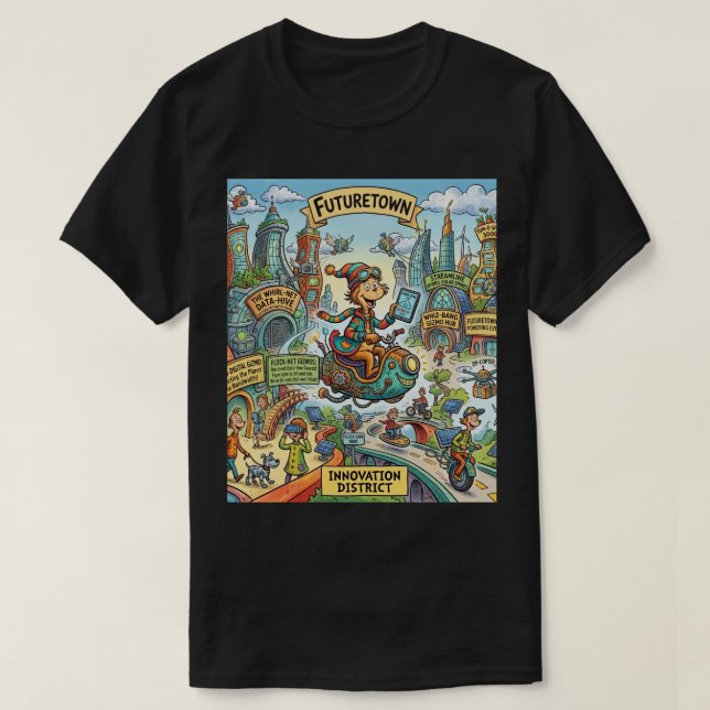 Framtidsstad T Shirt (Design framsida)