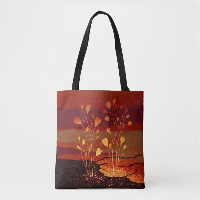 Framträda nedan - Solarpunk Tote Bag Tygkasse (Framsida)