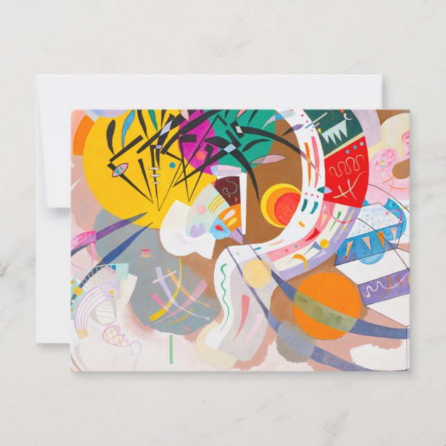 Framträdande Kandinsky buktar inbjudningar (Framsida)