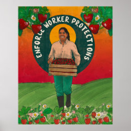 "Framtvinga arbetarskydd" Poster efter emitxin