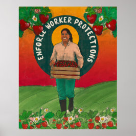 "Framtvinga arbetarskydd" Poster efter emitxin