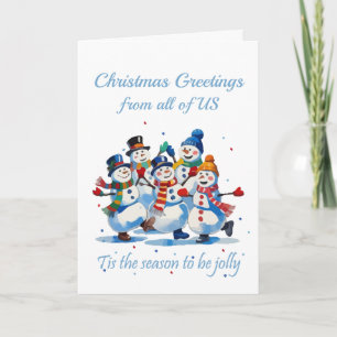 Från alla oss Jolly Dancing Jolly Snögubbars Kort