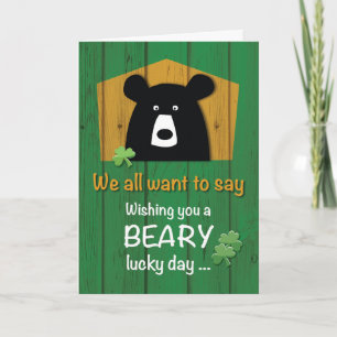 Från alla oss, St. Patrick's Day med Bear Kort
