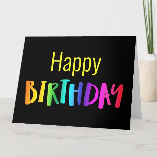 Från alla oss stora färgstarka Unisex-födelsedagsk Kort (Framsida)