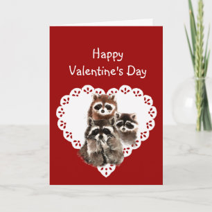 Från allihop rolig Raccoonvalentin Helgkort