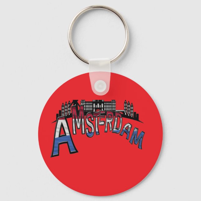 Från Amsterdam med kärlek. Nyckelring (Framsida)