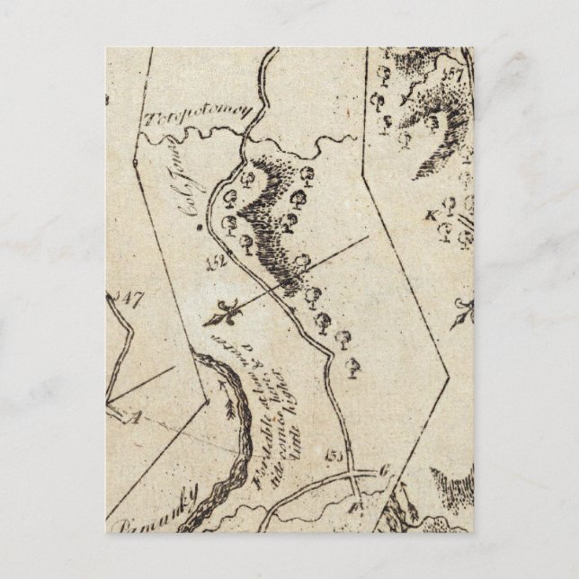 Från Annapolis till New Kent Domstol 74 Vykort (Framsida)