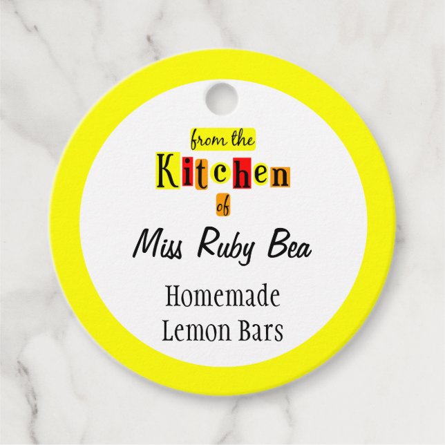 Från Anpassningsbar Baking i Retro-köket Gåvor Etiketter (Framsida)
