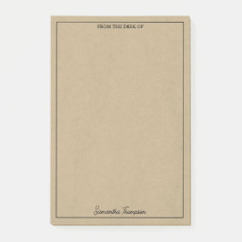 Från Anpassningsbar Office Stationery Kraft Post-it Block