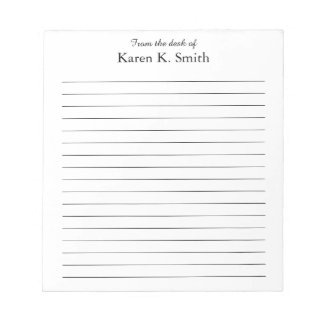 Från anteckningsblockets skrivbord anteckningsblock