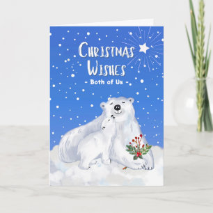 Från båda julen Önskemål med Polar Bears Kort