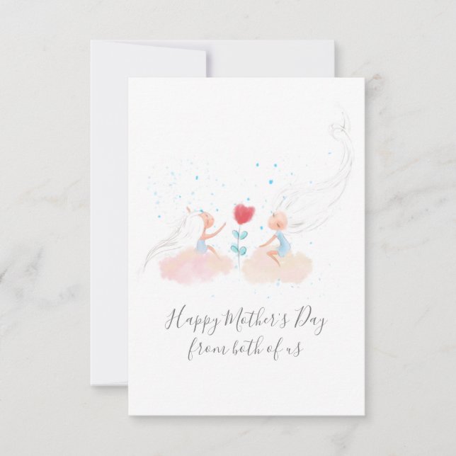 Från båda USA:s svenske Girls Mors dag-platta kort (Framsida)